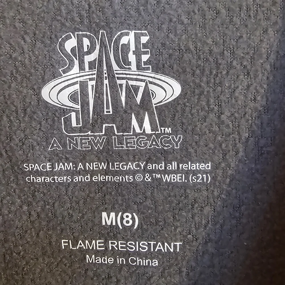 LOT Tune Squad Space Jam Pajama Set Size 8 And T Shirt Small Black And Orange